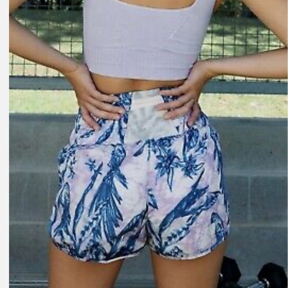 Free People Movement Printed Way Home Shorts Blue/White Combo - Picture 5 of 10